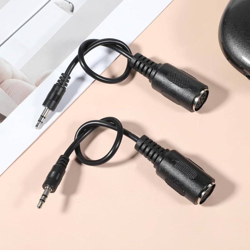 Eldraqth 2 Pack of Type-A MIDI to 3.5mm Adapter, 14" MIDI Female to TRS 3.5mm Male Breakout Cable Audio Converter BMIDI-5-35 Type A TRS Male 5-pin DIN Cable Ultra-Small Plugs for Keyboards Synths DAWs - Image 5